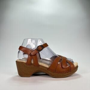 Dansko Season Brown Casual Leather Strappy Comfort Sandals Women's US 5.5 EU 36